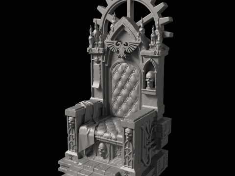 Imperial Throne 3D Printable Miniature 3D Print Model