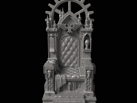 Imperial Throne 3D Printable Miniature 3D Print Model