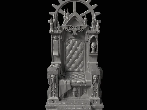 Imperial Throne 3D Printable Miniature 3D Print Model