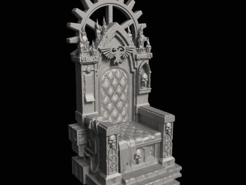 Imperial Throne 3D Printable Miniature 3D Print Model