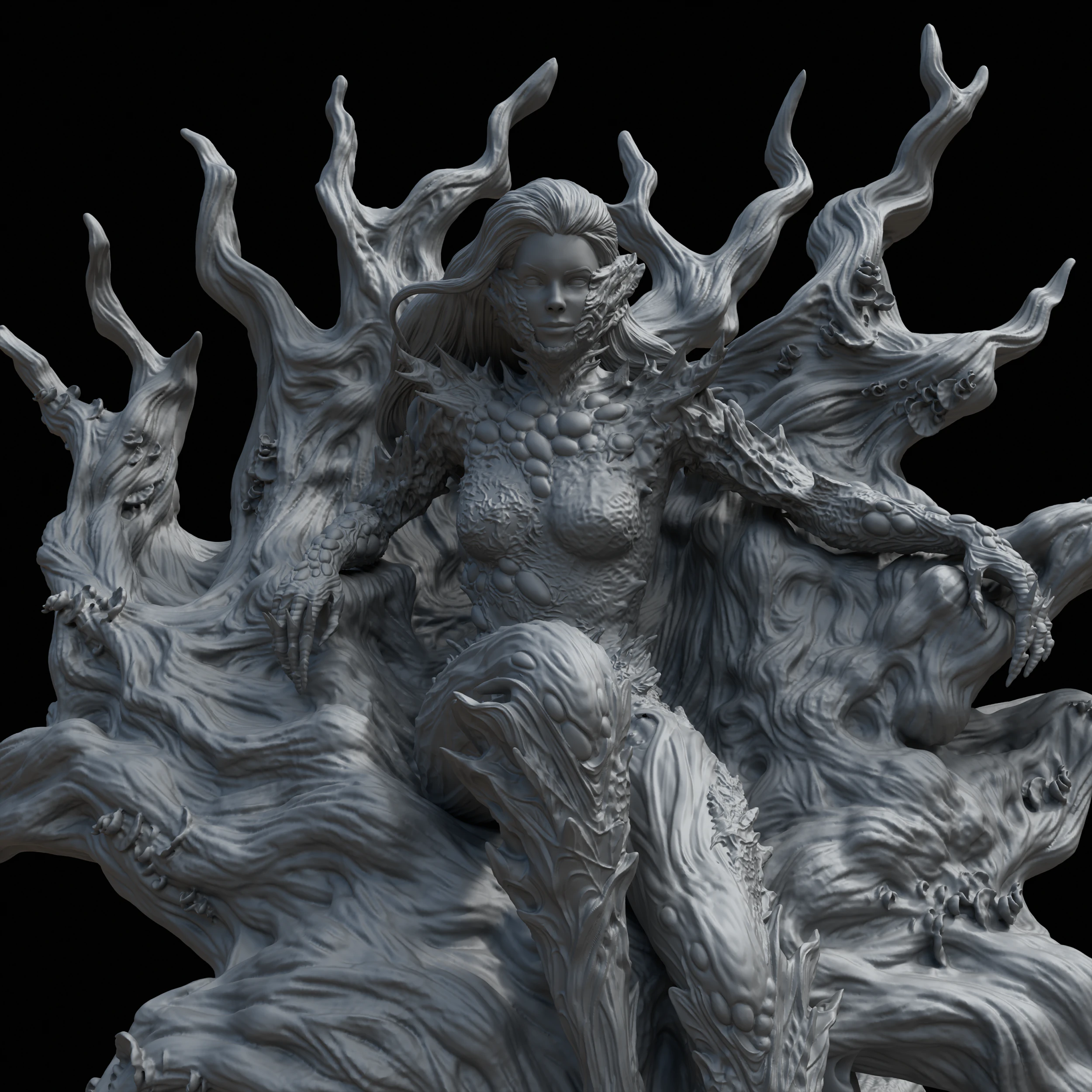 Poison Ivy in Fungal Costume Inspired by the 2022 Comic Series 3D Print Model .c4d .max .obj .3ds .fbx .stl .blend