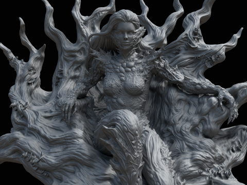 Poison Ivy in Fungal Costume Inspired by the 2022 Comic Series 3D 打印模型