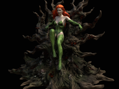 Poison Ivy in Classic Costume Inspired by DC Comics 3D 打印模型