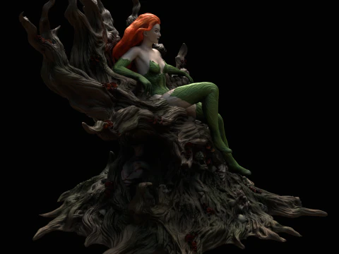 Poison Ivy in Classic Costume Inspired by DC Comics 3D Print Model