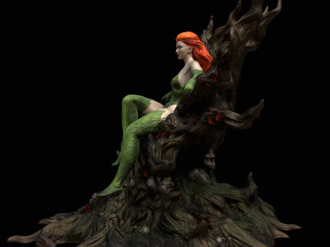 Poison Ivy in Classic Costume Inspired by DC Comics 3D Print Model