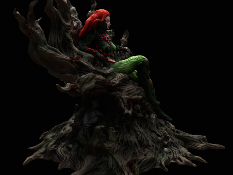 Poison Ivy in Classic and Fungal Costumes Inspired by DC Comics Model Cetak 3D