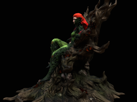 Poison Ivy in Classic and Fungal Costumes Inspired by DC Comics Model Cetak 3D