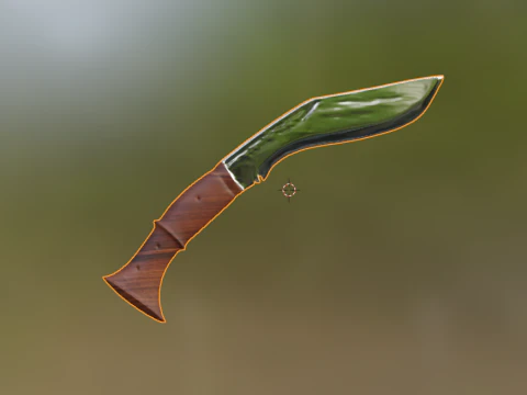 Curved Saber 3D Model