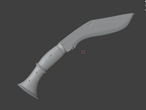 Curved Saber 3D Model
