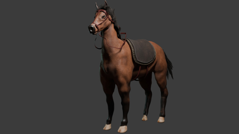 Horse3Dmodel Modelo 3D .c4d .max .obj .3ds .fbx .stl .blend 