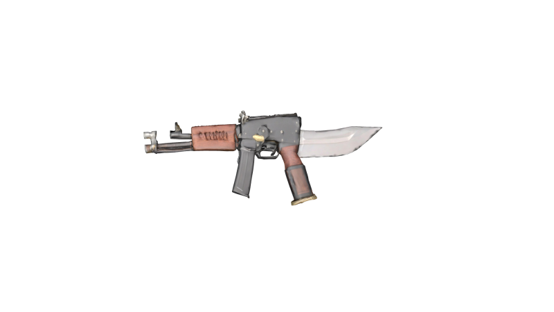 AK47 WITH SWORD NEW 3Dモデル .c4d .max .obj .3ds .fbx .stl .blend