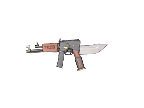 AK47 WITH SWORD NEW 3D Модель