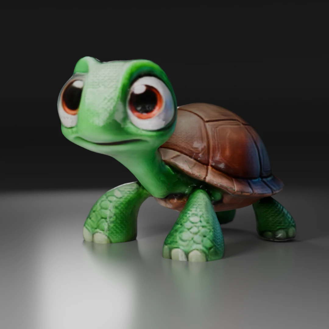 Turbo Turtle 3D Print Model .c4d .max .obj .3ds .fbx .stl .blend 