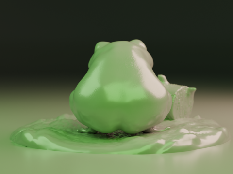 Frog diorama Model do druku 3D