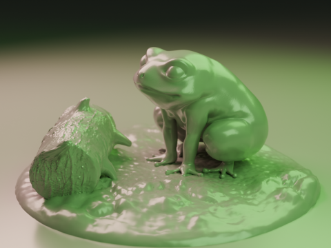 Frog diorama 3D Print Model