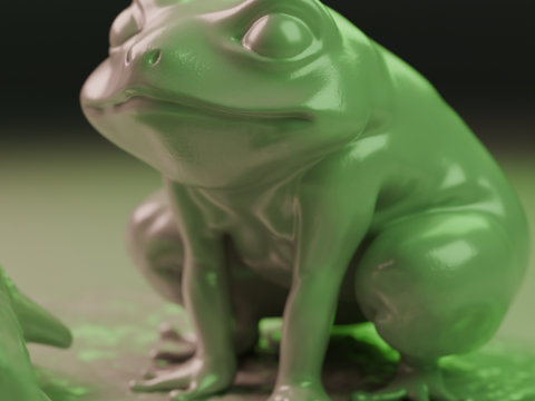 Frog diorama Model do druku 3D