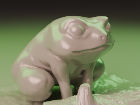 Frog diorama Model do druku 3D