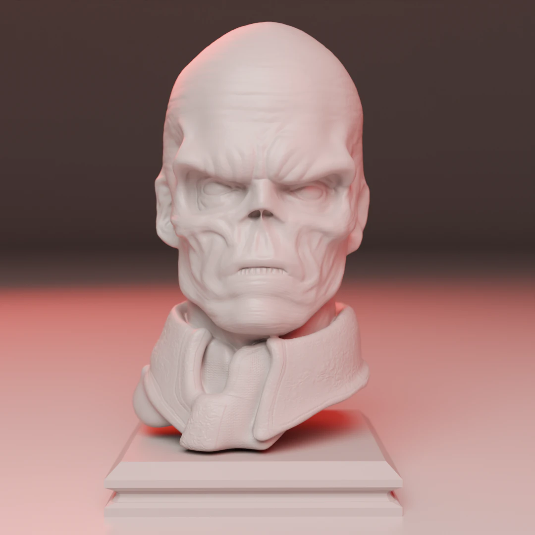 Red Skull 3D Print Model .c4d .max .obj .3ds .fbx .stl .blend 