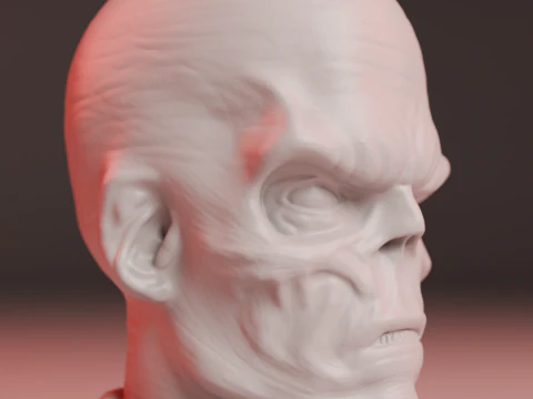 Red Skull 3D Print Model