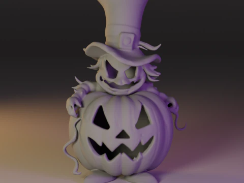 Дьявольская тыква 3D Принт Модель