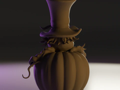 Devil pumpkin 3D Print Model