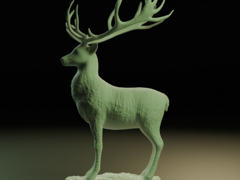 Young deer Modello di stampa 3D