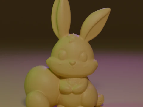 Coelhinho da P&aacute;scoa Modelo de Impressão 3D