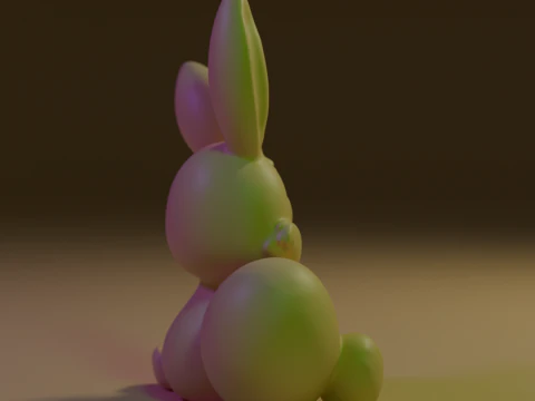 Coelhinho da P&aacute;scoa Modelo de Impressão 3D