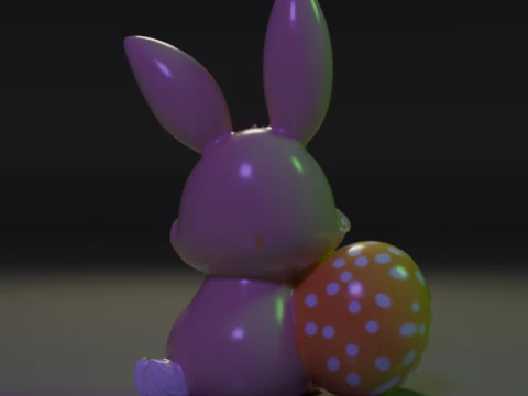 Coelhinho da P&aacute;scoa Modelo de Impressão 3D