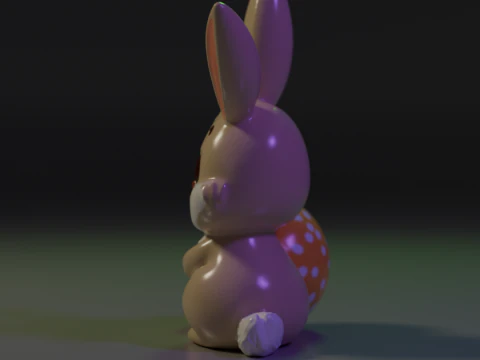Coelhinho da P&aacute;scoa Modelo de Impressão 3D