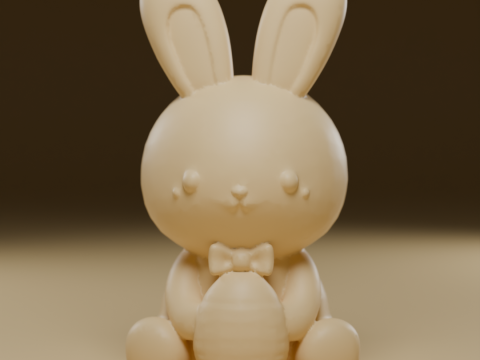 White easter bunny 3D Baskı Modeli