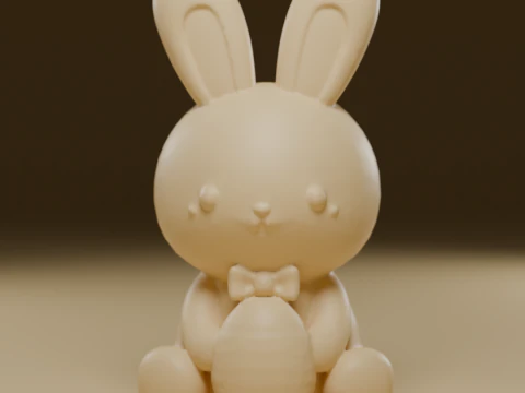 Witte paashaas 3D printmodel