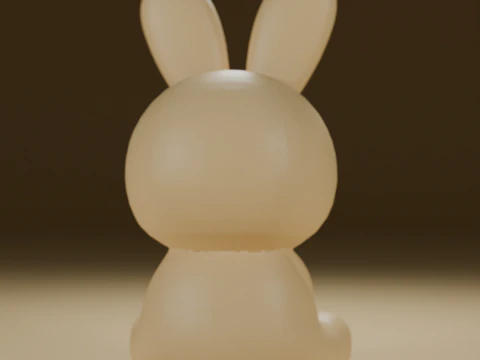 White easter bunny 3D Print Model