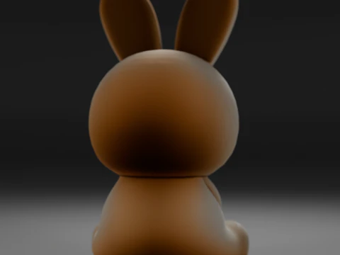 White easter bunny 3D Print Model