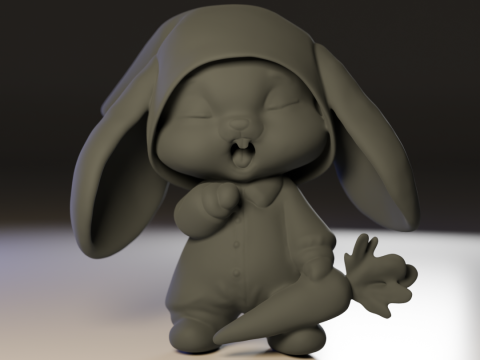 Sleepy easter bunny 3D Baskı Modeli