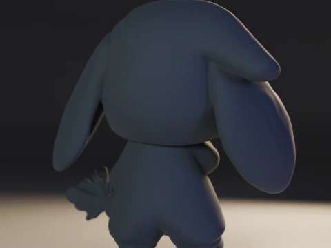 Sleepy easter bunny 3D Print Model