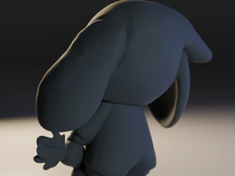 Sleepy easter bunny 3D Print Model