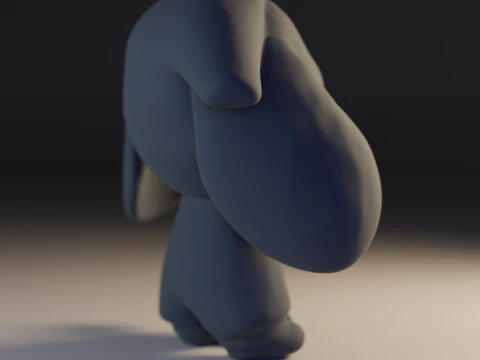 Sleepy easter bunny 3D Print Model