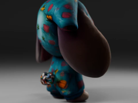Sleepy easter bunny 3D Print Model
