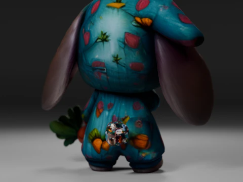 Sleepy easter bunny 3D Print Model