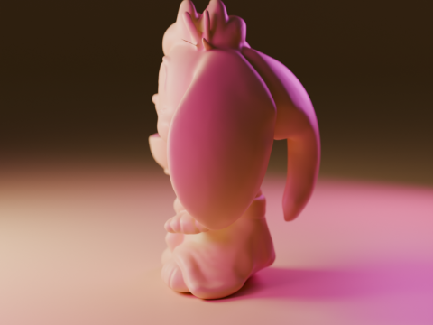 Rabbit drinking hot chocolate 3D 프린트 모델