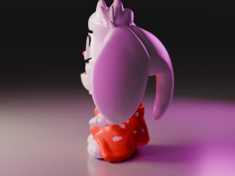 Rabbit drinking hot chocolate 3D Print Model