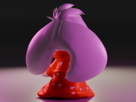 Rabbit drinking hot chocolate 3D 프린트 모델