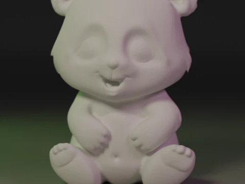Słodki miś panda Model do druku 3D