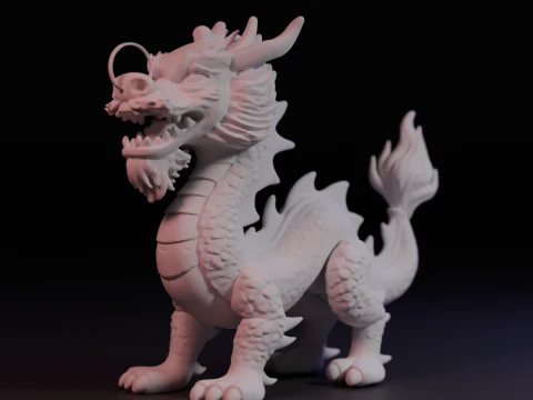 Drag&atilde;o chin&ecirc;s Modelo de Impressão 3D