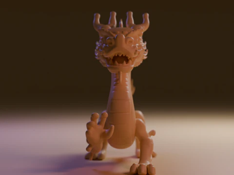 drag&oacute;n chino Modelo de impresión 3D