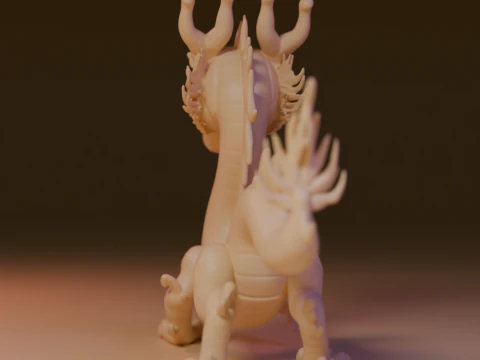 drag&oacute;n chino Modelo de impresión 3D
