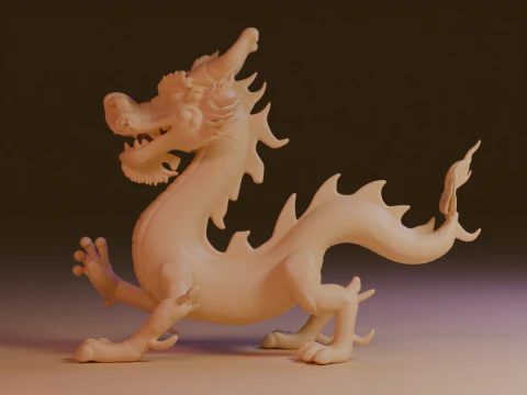 drag&oacute;n chino Modelo de impresión 3D