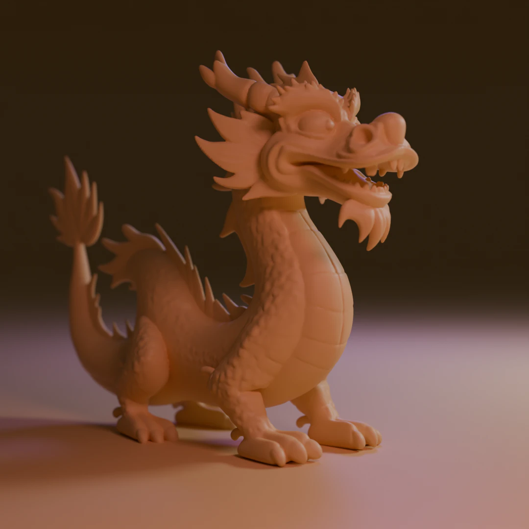 Chinese dragon 3D Print Model .c4d .max .obj .3ds .fbx .stl .blend 