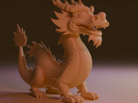 Drag&atilde;o chin&ecirc;s Modelo de Impressão 3D